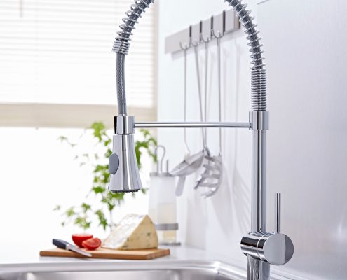 Milano Chrome Pull-Down Spray Kitchen Tap